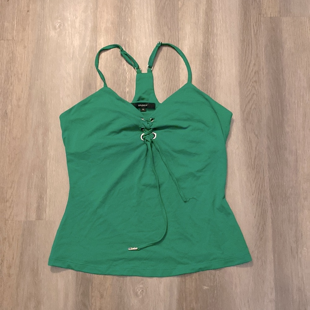 Green summer tank top -studio F